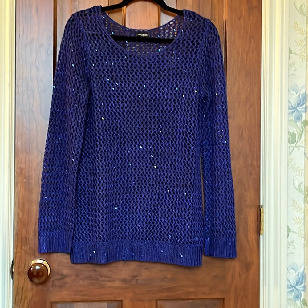 Crochet sequined top